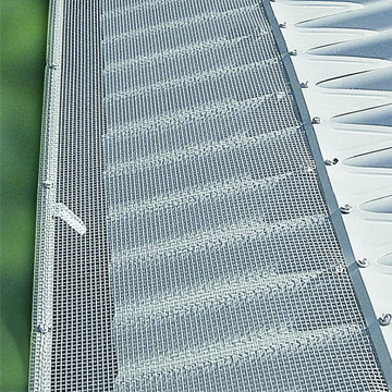 Gutter protection using mesh gutter guard on Zincalume roof.